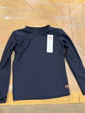 Honey Mark Long Sleeve Swim Top Rash Guard 2T/3T Black NWT